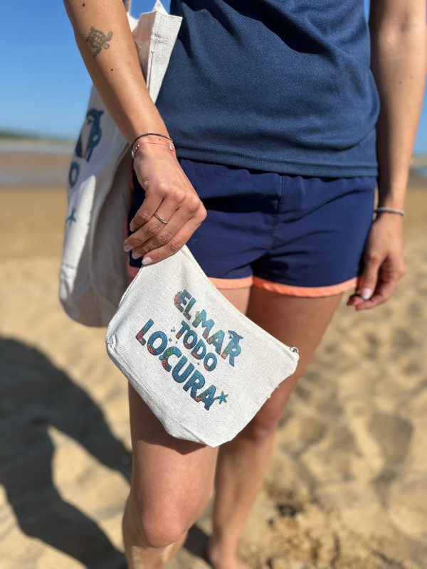 PACK Bolso + Neceser Playa "EL MAR TODO LO-CURA" DELFÍN - Imagen 3