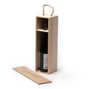 CAJA BOTELLA VINO MADERA PERSONALIZADA