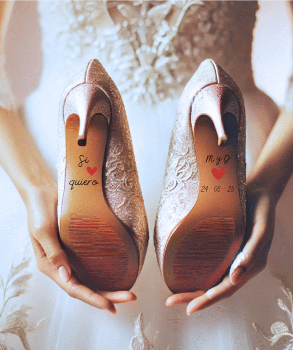 PEGATINA PARA ZAPATOS Y TACÓN BODA PERSONALIZADO - Imagen 2