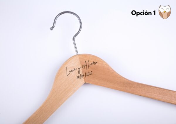 PERCHA PERSONALIZADA GRABADA LASER - 2 PERCHAS
