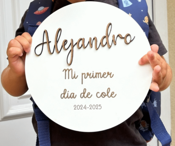 PLACA VUELTA AL COLE PERSONALIZADO