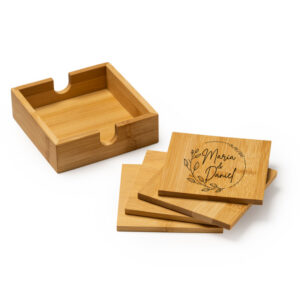 POSAVASOS BAMBU SET PERSONALIZADO