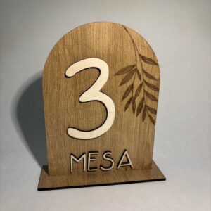 MESERO ELEGANTE EN MADERA PERSONALIZADO BODA