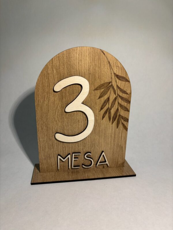 MESERO ELEGANTE EN MADERA PERSONALIZADO BODA