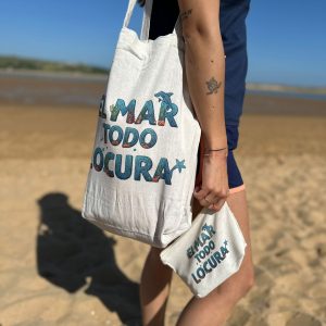 Bolso Tote Bag "EL MAR TODO LO-CURA DELFÍN"