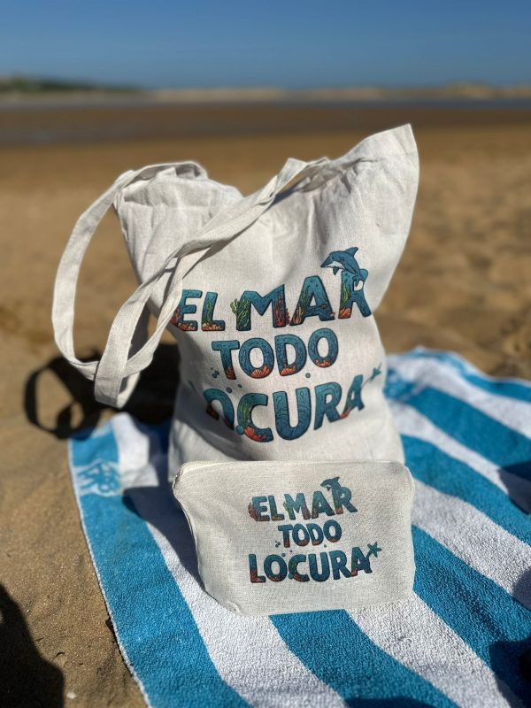 PACK Bolso + Neceser Playa "EL MAR TODO LO-CURA" DELFÍN