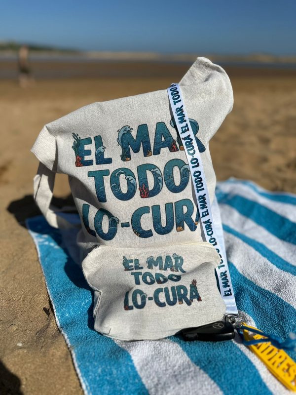 PACK Bolso + Neceser Playa "EL MAR TODO LO-CURA"